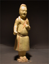 A Straw Glazed Pottery Figure