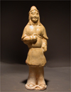 A Straw Glazed Pottery Figure