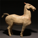 A Painted Pottery Horse 