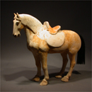 A Painted Pottery Horse 