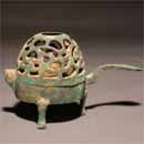 A Bronze Incense Burner with Handle 