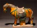 A Glazed Pottery Horse 