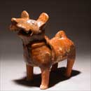 An Amber-Glazed Pottery Dog