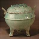 A Green-Glazed Pottery Ding