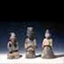 Three Rare Grey Pottery Figures