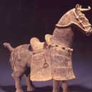 A Pottery Horse with Saddle