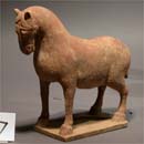 A Red Pottery Horse