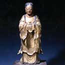 A Painted Stucco Figure