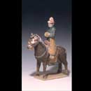 A Green-Glazed Pottery Horse and Rider