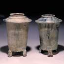 A Pair of Green-Glazed Granary Jars