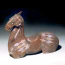 A Painted Grey Pottery Horse from Shun Tung