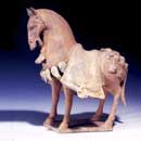 A Grey Pottery Figure of a Horse